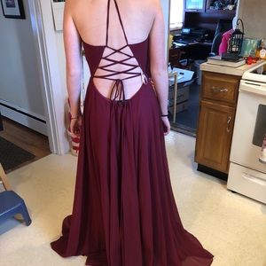 Wine Faviana Prom Dress